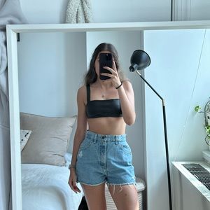 Vintage blue jean denim shorts